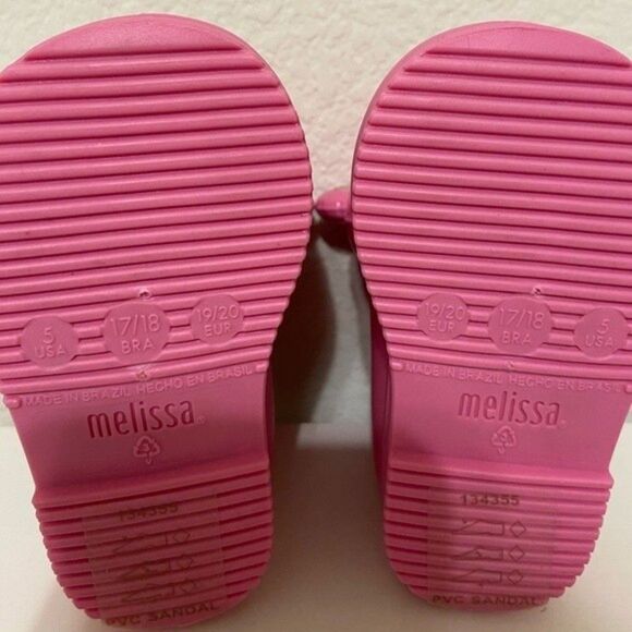 Mini Melissa + Jeremy Scott Pink Monkey Rainboots Water Resistant Boots Size 5 - Picture 8 of 8